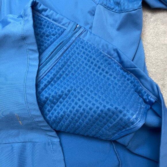 Nike Shield Women's XL Blue Jacket Full Zip Long Sleeves Thumb Holes Running - Picture 6 of 11